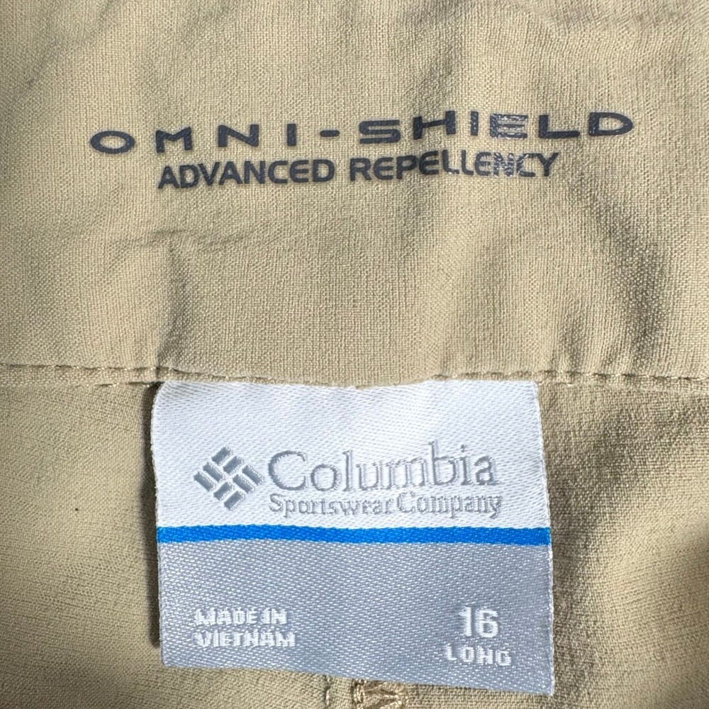 Columbia Womens Omni-Shield Convertible Hiking Pants Tan Zip Off Shorts 2087061 - Picture 9 of 13
